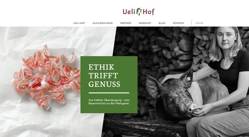<b>Uelihof – Bio-Metzgerei mit Onlineladen</b>